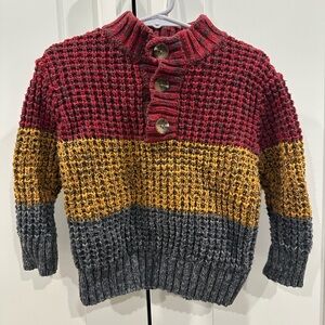 Cat & Jack Multicolor Knit Sweater with Buttons-sz 2T